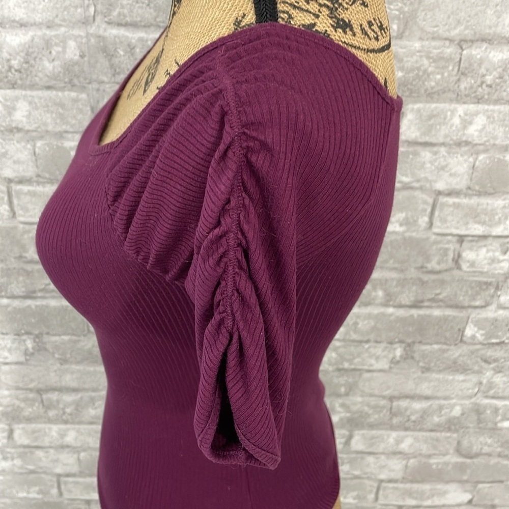 Free People Intimately Purple Ribbed Top - Picture 2 of 7
